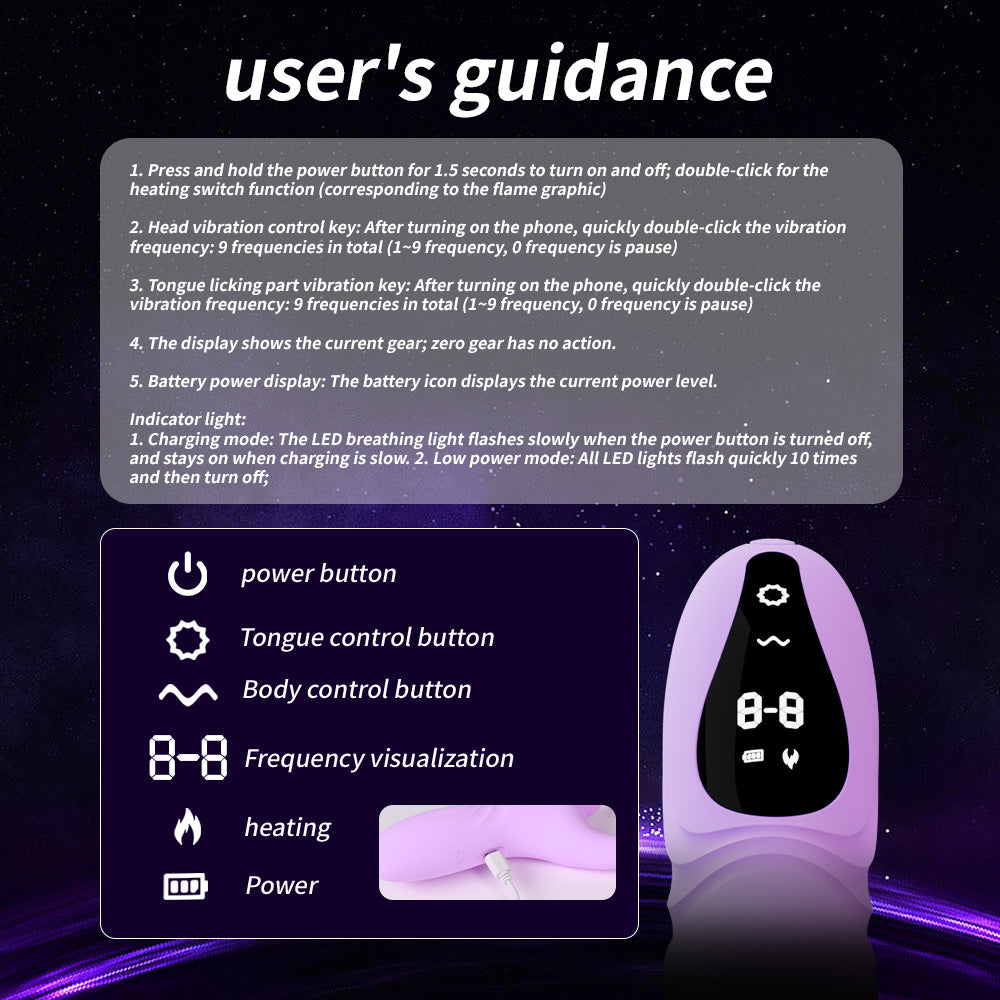 LCD Touch Heating Rotating Vibrator