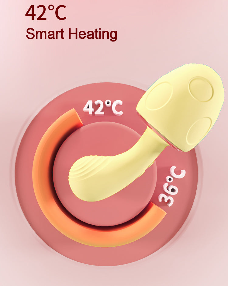 Mushroom Sucking and Heating Vibrator