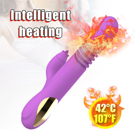 Heating Licking Telescopic Vibrator
