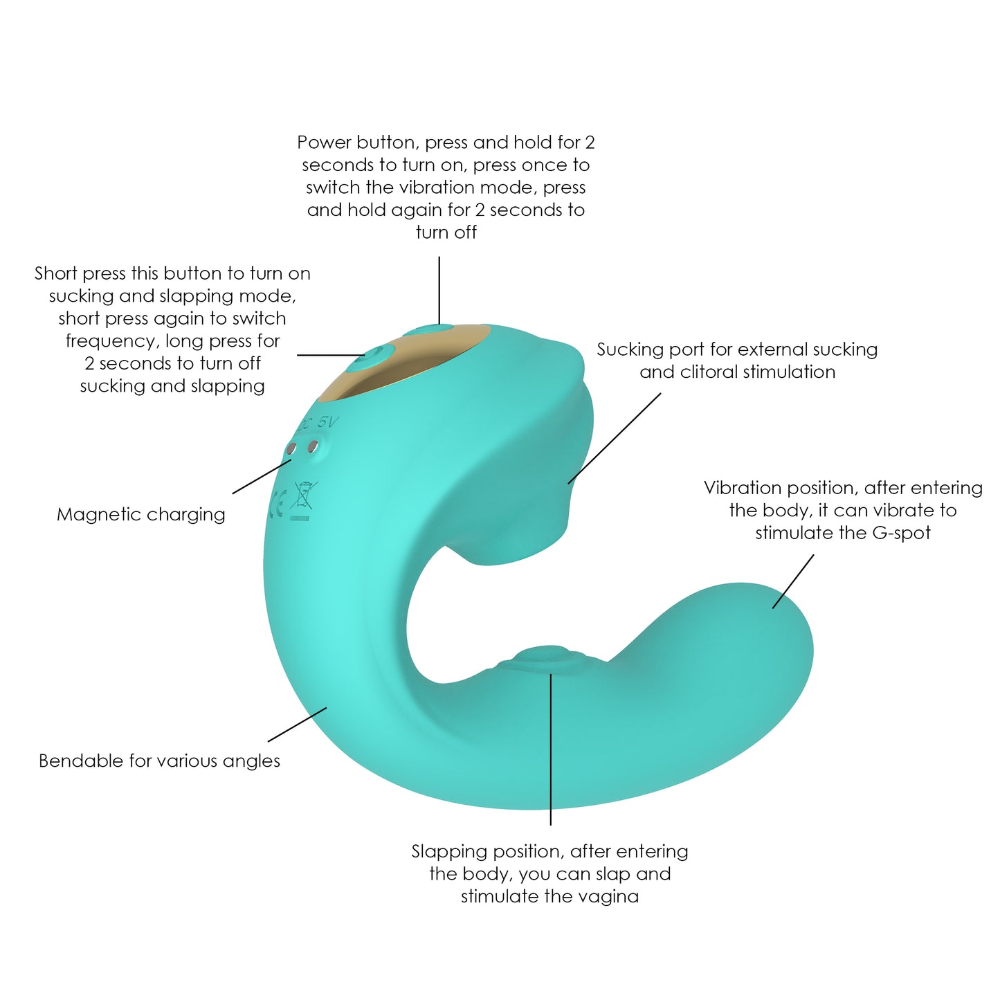 3 in 1 Suction & Tapping Vibrator