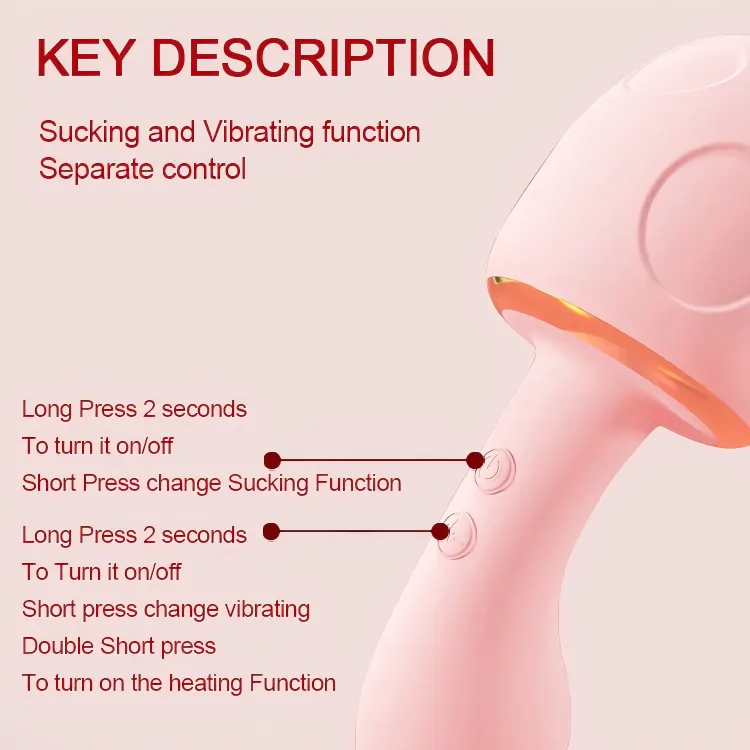 Mushroom Sucking Vibrator with Warmth