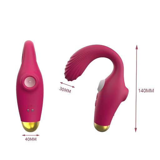 Dual Stimulation Sucking Vibrator, Suck and Tongue adult toy