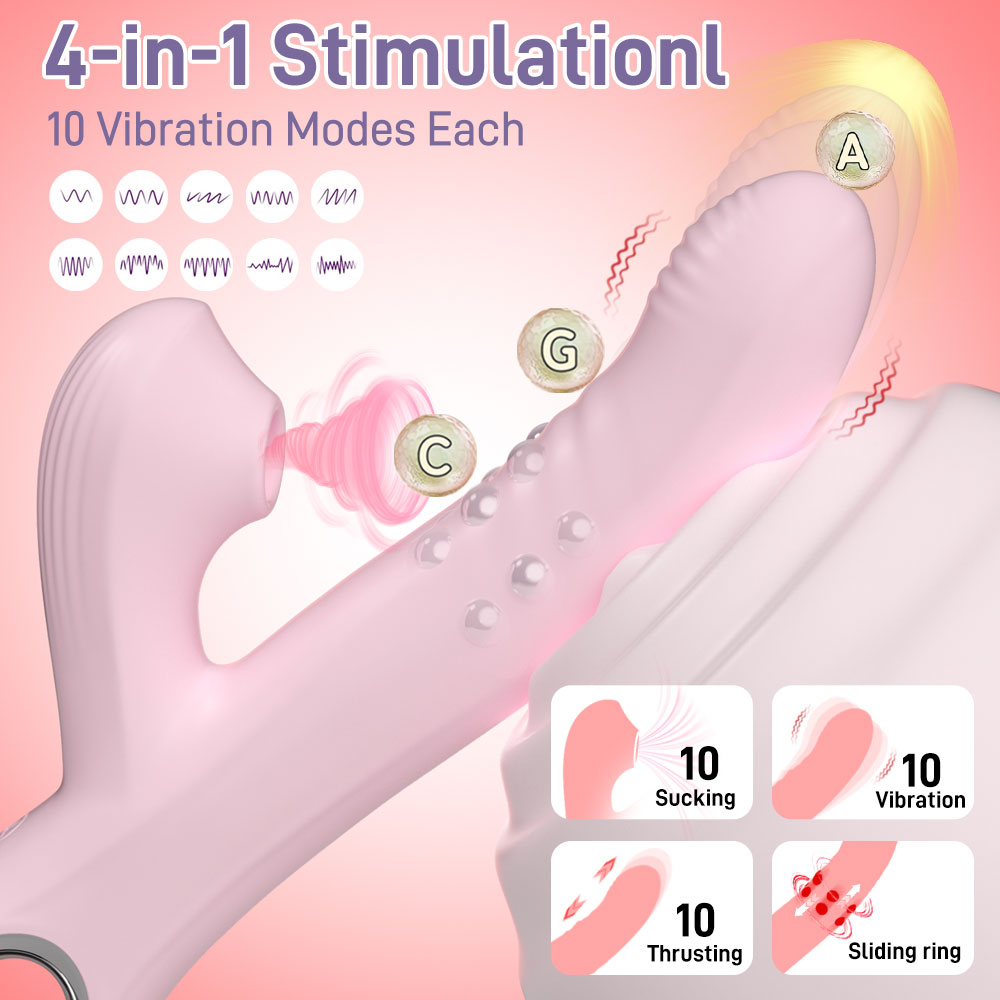 4 in 1 Sucking Thrusting Rotate Vibrator