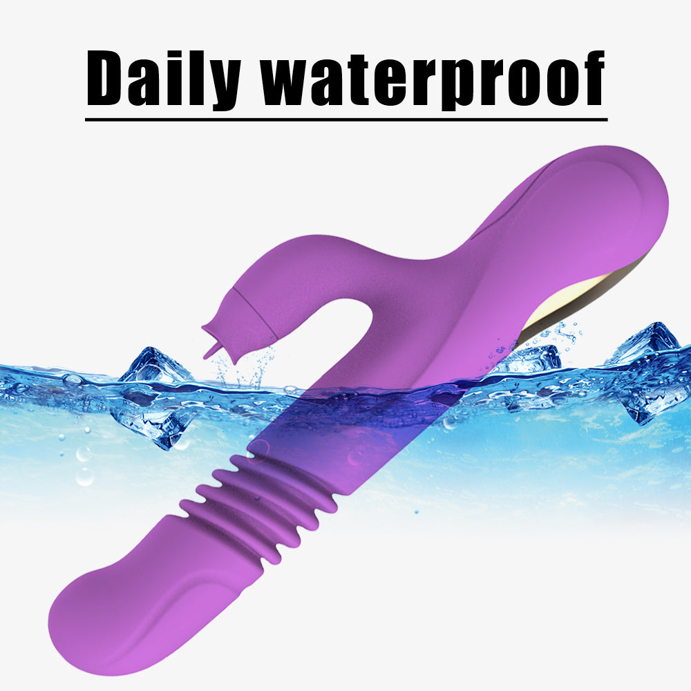 Heating Licking Telescopic Vibrator