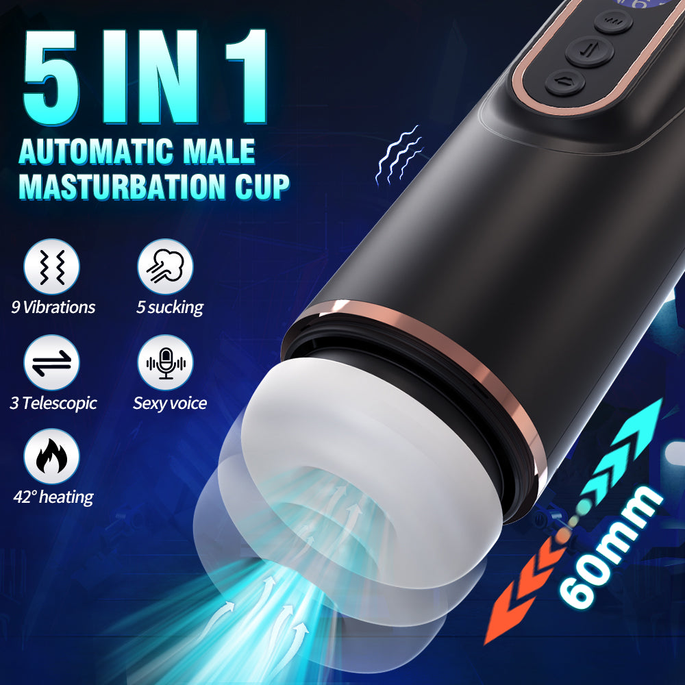 Telescopic Sucking Heating Masturbator