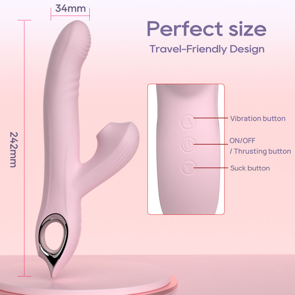 4 in 1 Sucking Thrusting Rotate Vibrator