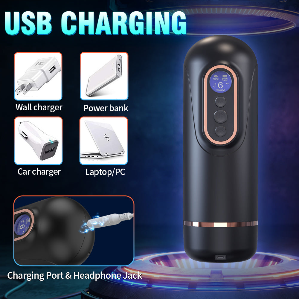 Telescopic Sucking Heating Masturbator