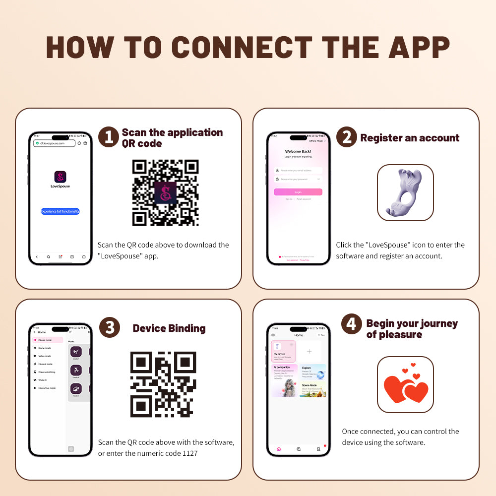 App-controlled Vibraitng Penis Ring for Couples