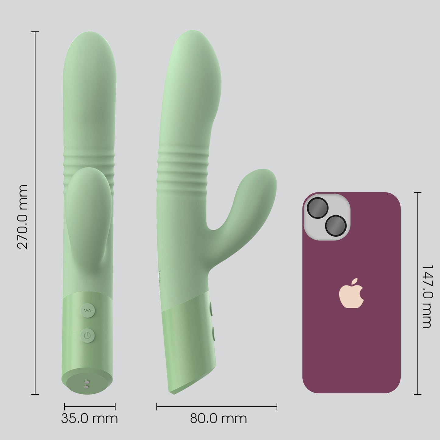 Thrusting Double Head Vibrator